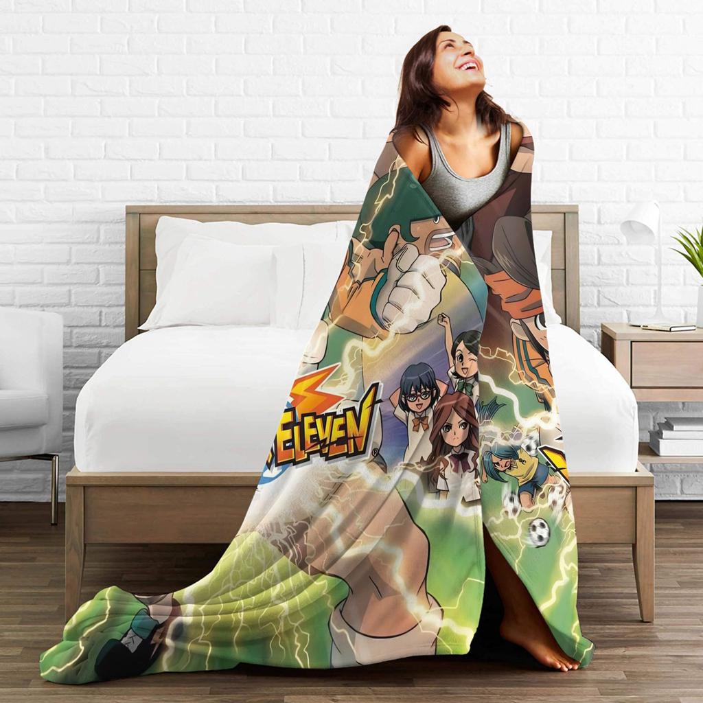 Inazuma Eleven Axel Blaz gouenji Blanket Flannel Throw Blanket For Living Room Super Soft Customized Quality Bedspread Gift