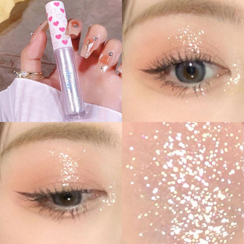 Liquid Eyeshadow Pearl Glitter Brightening Waterproof Glossy Silkworm Single Colour Eyeshadow Liquid Highlight Makeup