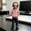 Unique Gift for Men 3D Printed Alien Figurine with Hoodie And Headphone, Trendy Desktop Stylish 3d Figurines Ornament, Cyber Style Statue Gaming Room
