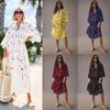 2023 New European & American Casual Loose Beach Vacation Lace Cover-Up Shirt