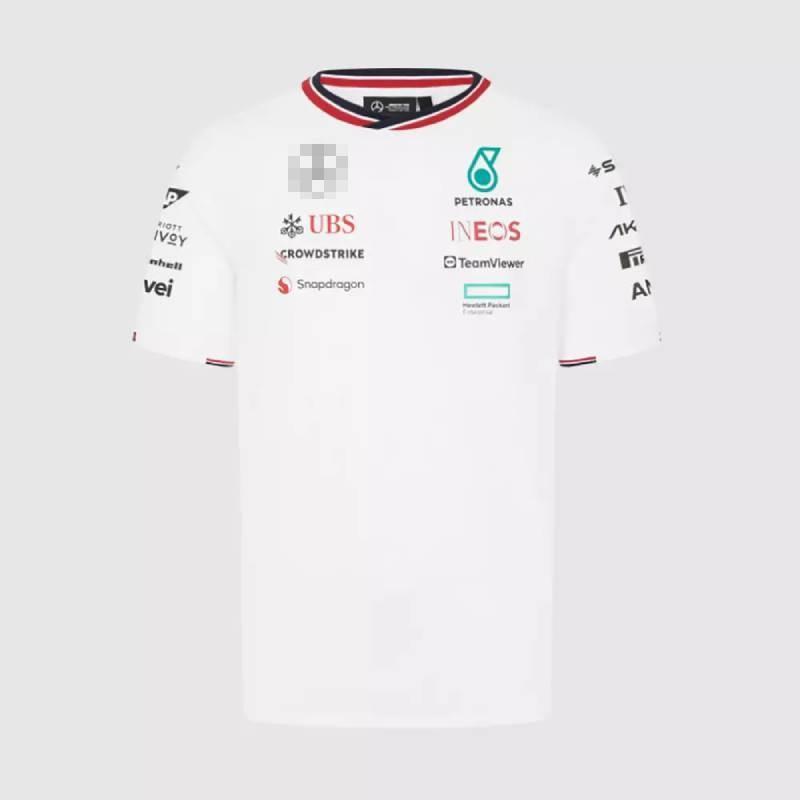 Стильная футболка 2024 F1 -benz Team с коротким рукавом и удобным свободным кроем