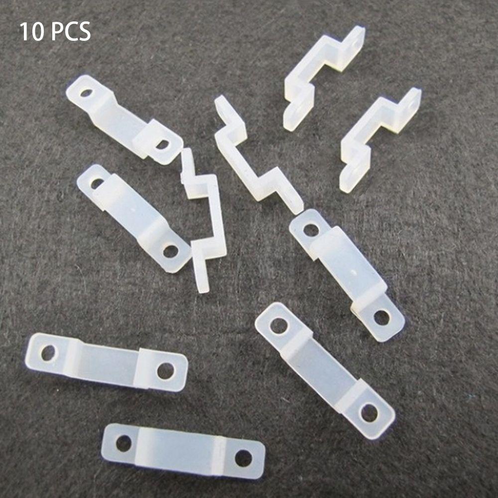 10/50pcs Decorative RGB Single Color White LED Strip Light Lamp Tape 12mm Fixer Silicon Clip