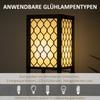 Floor Lamp in Modern Design, 2 Shelves, Pull Chain Switch, 26 cm x 26 cm x 156 cm, Black + White