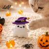 Plush Cat Toy Halloween Theme Toy Soft Ghost Bat Pumpkin Cute Stuffed Chew for Indoor Cats Boredom Relief Holiday Pet Photography Props