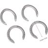 Aluminum Alloy Horseshoes 4pcs Horse Riding Tool Kit for Indoor Outdoor Use Sturdy Long Lasting Non Slip and Wear Resistant Design for Horse Hoof