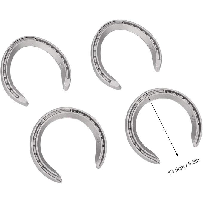 Aluminum Alloy Horseshoes 4pcs Horse Riding Tool Kit for Indoor Outdoor Use Sturdy Long Lasting Non Slip and Wear Resistant Design for Horse Hoof