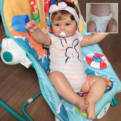 Популярная милая кукла реборн 50 см, уже готовая раскрашенная кукла Мэдди для новорожденных девочек или мальчиков, тканевое силиконовое тело, реалистичные детские куклы для детей