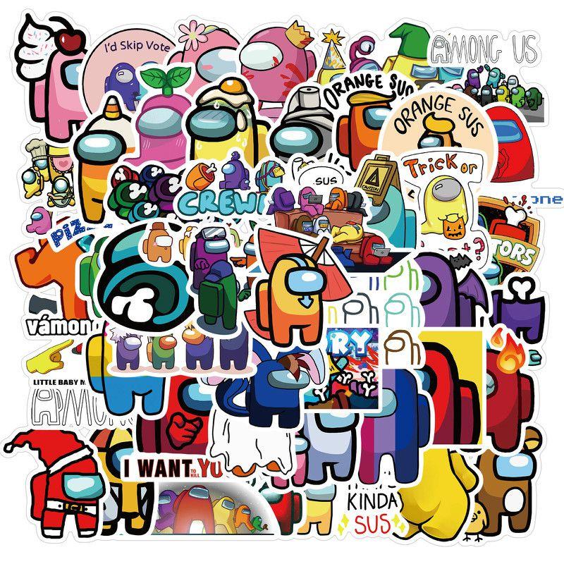 Pcs Sticker 50100 Pack Set Game Diy Imposter Decal Stickers Waterproof