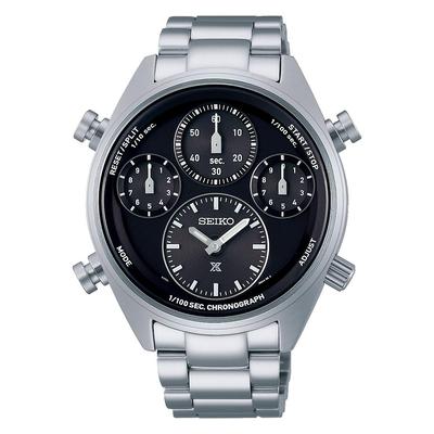 Часы Seiko Prospex SPEEDTIMER Солнечный Хронограф с Секундомером 1/100 секунды, SBER003, Мужские,