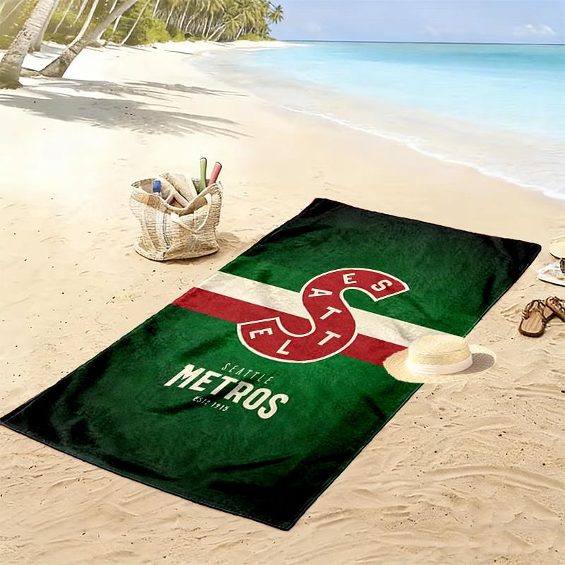 Seattle Metropolitans Print Beach Towel, Large Soft Quick Dry Towel for Beach Camping Swimming