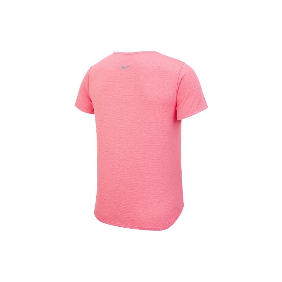 Nike Футболка с логотипом Swoosh Solid Logo Print, повседневная, для бега, дышащая, спортивная, с круглым вырезом и коротким рукавом, женская, персикового цвета DJ0931-668