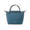 Longchamp Le Pliage Green Сумка-тоут для пельменей со складными короткими ручками из переработанного холста Маленькие женские сумки-тоут Цвет: павлиний синий 1621919P89