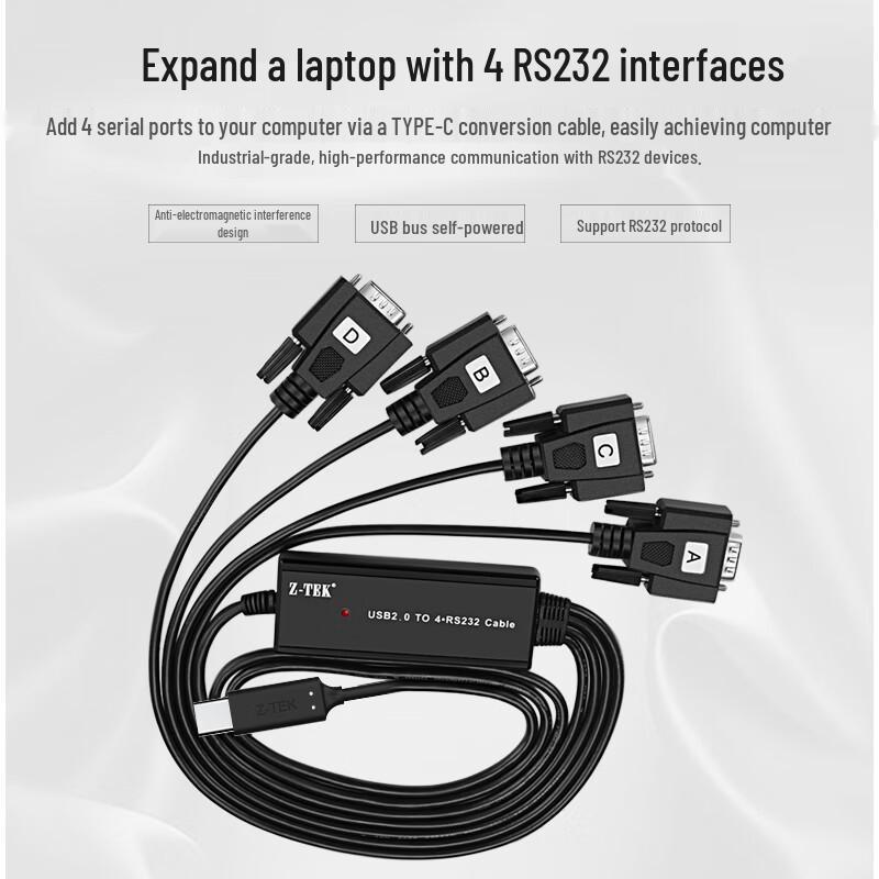 Кабель-адаптер USB Type-C на последовательный порт RS232