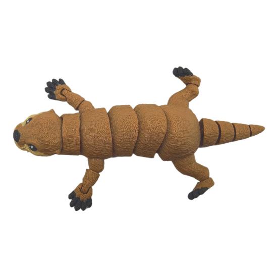 3D Printed Otter Toy Articulated Otter Figurine Flexible Animal Figure Stress Relief Fidget Toy for Home Office Decor