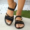 Мода Мода Женские Повседневные Пляжные Сандалии Лето Новая Мода Универсальные Римские Шлепанцы Удобная Плоская Подошва Обувь для Отпуска Слайды