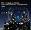KEBIDUMEI 1/2x Мотоциклетная гарнитура-интерком Шлем BT 6.0 для 2 райдеров интеркоммуникатор 500 м Поддержка FM с подсветкой
