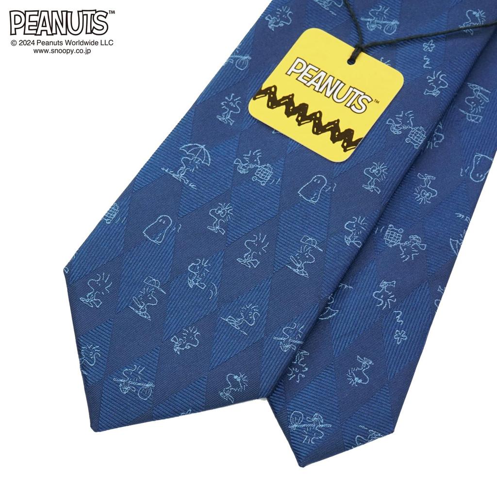 [Peanuts] Галстук PEANUTS - Галстук Peanuts Woodstock 921010 Синий галстук - Подарок с персонажем Snoopy Woodstock