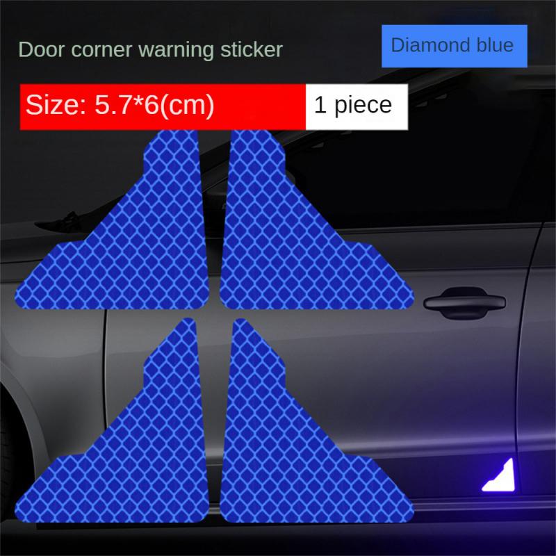 Светоотражающая наклейка на угол двери автомобиля, водонепроницаемая, защищающая от царапин и столкновений, предупреждающие наклейки, наклейки для защиты двери автомобиля