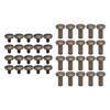 20 Set 8 X 10mm Binding Rivets Arc Slotted Screw Head Zinc Alloy 8 X 5mm Binding Screws for DIY PU