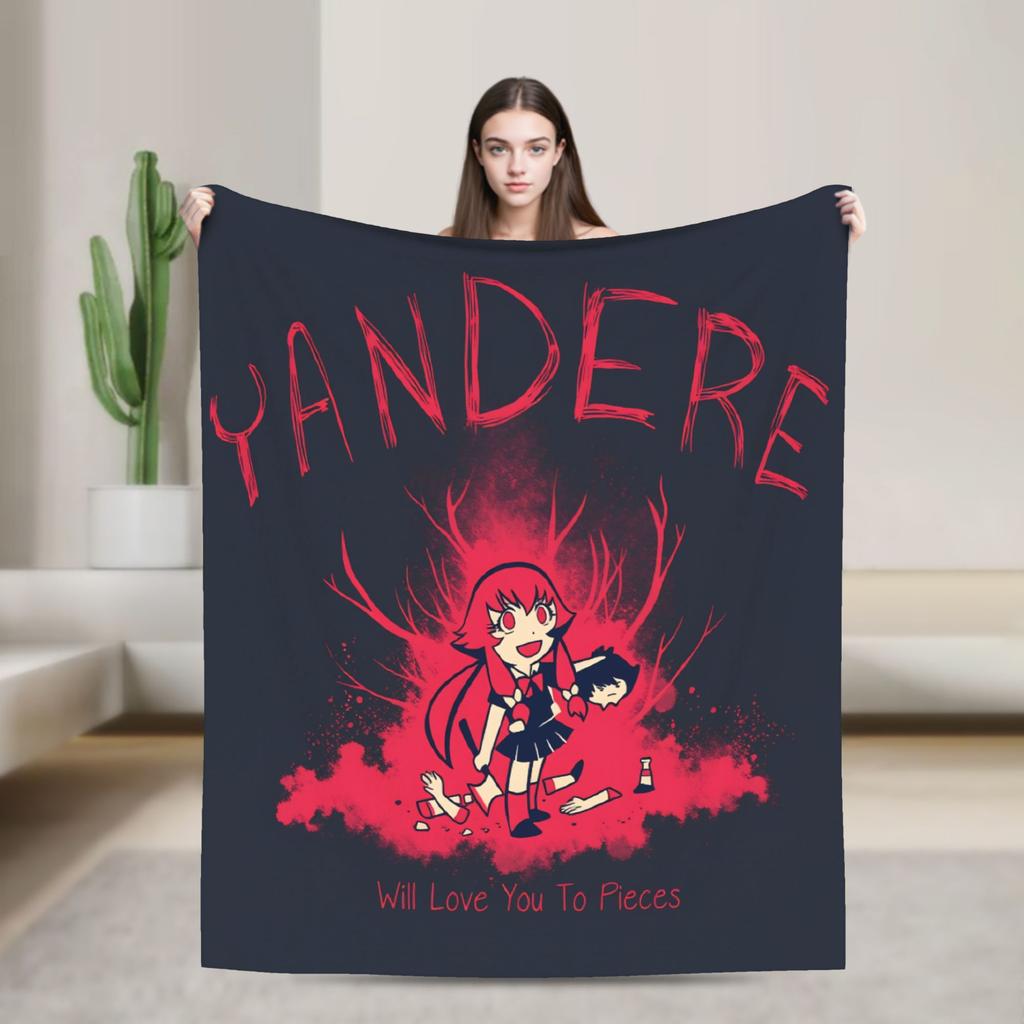 Super Warm Blanket Camping Mirai Nikki Number Twelve Throw Blanket Flannel Bedspread Living Room Street Trend Sofa Bed Cover