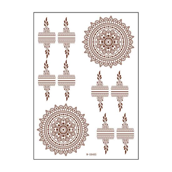 Водонепроницаемые наклейки для татуировок, временные татуировки с кружевом в ближневосточном стиле для женщин, для взрослых, самоклеящиеся наклейки для боди-арта