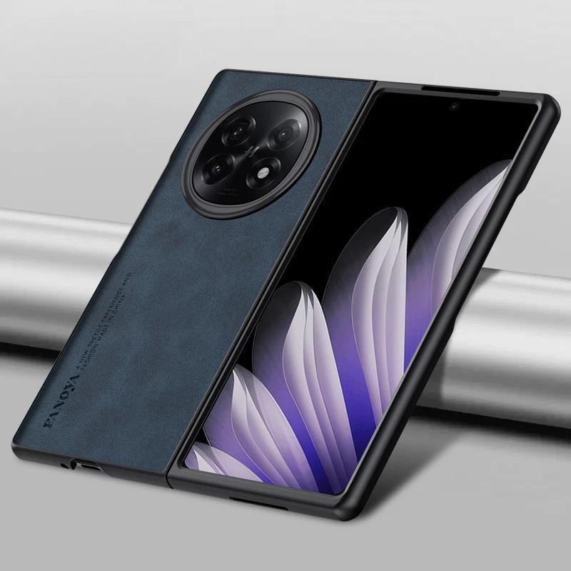 Для OPPO Find N5 чехол роскошный кожаный PU матовый складной чехол для телефона OPPO Find N 5 Business противоударный бампер FindN5 Funda