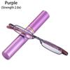 Women Spring Hinged Readers Slim Reading Glasses with Pen Clip Tube Case Slim Pen Reading Glasses