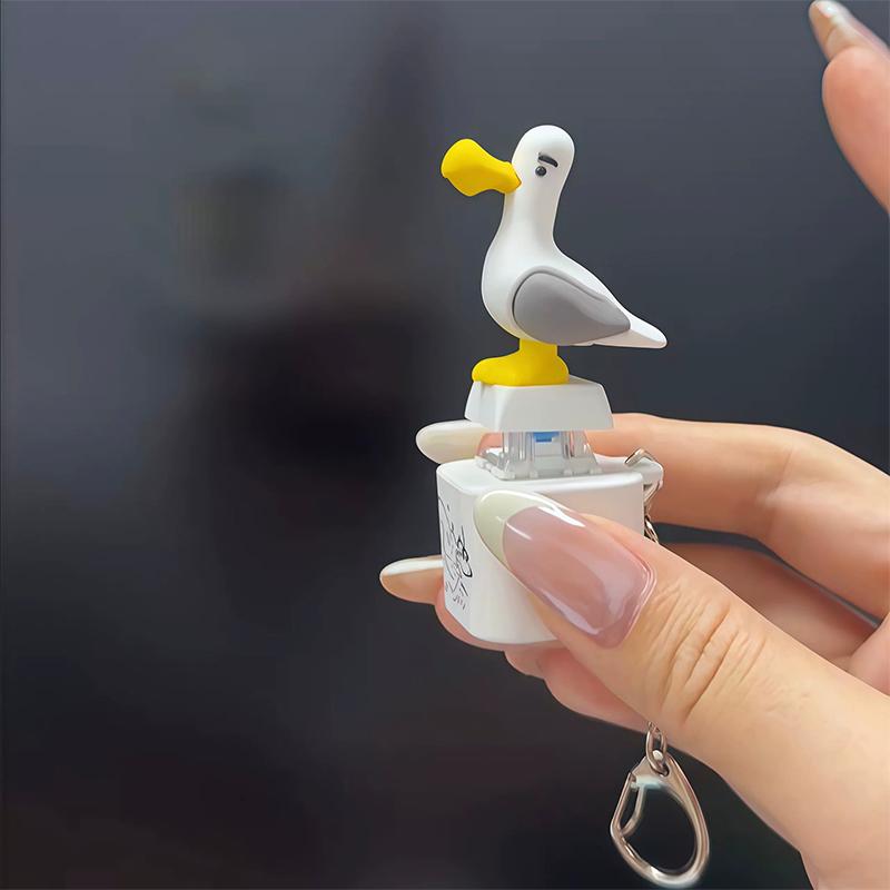 Брелок-шахта Чайка, USB-клавиша-кнопка для клавиатуры, Светодиодный брелок со звуком