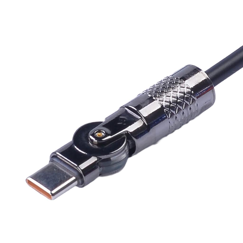 USB C 1 Штекер на 3 Штекера Разветвитель Передача Данных Зарядка Поворот на 180 Градусов Удлинитель Кабель-разветвитель для Смартфона