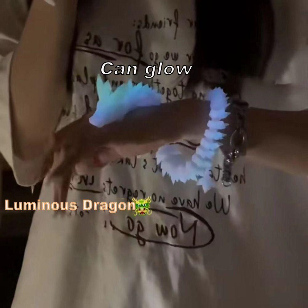 Multi-Jointed Movable Dragon Toy Luminous Articulated Dragon  Home Decoration Ornaments