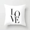 Home decorated black and white geometric cube letter printing cushion cushion car bedroom living room sofa pillow sleeve