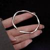 Lady Opening Bracelet Simple Style Adjustable Smooth Polished Copper Irregular Wrist Jewelry