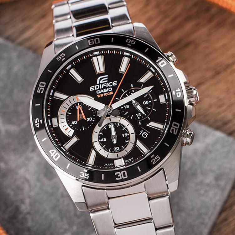 Casio Мужские часы EDIFICE Черные EFV-570D-1AVUEF