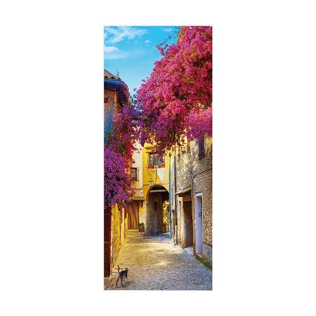 Дверные наклейки визуальное пространство пляжный коридор искусство водонепроницаемые обои гостиная спальня дверные обои ПВХ самоклеящиеся наклейки