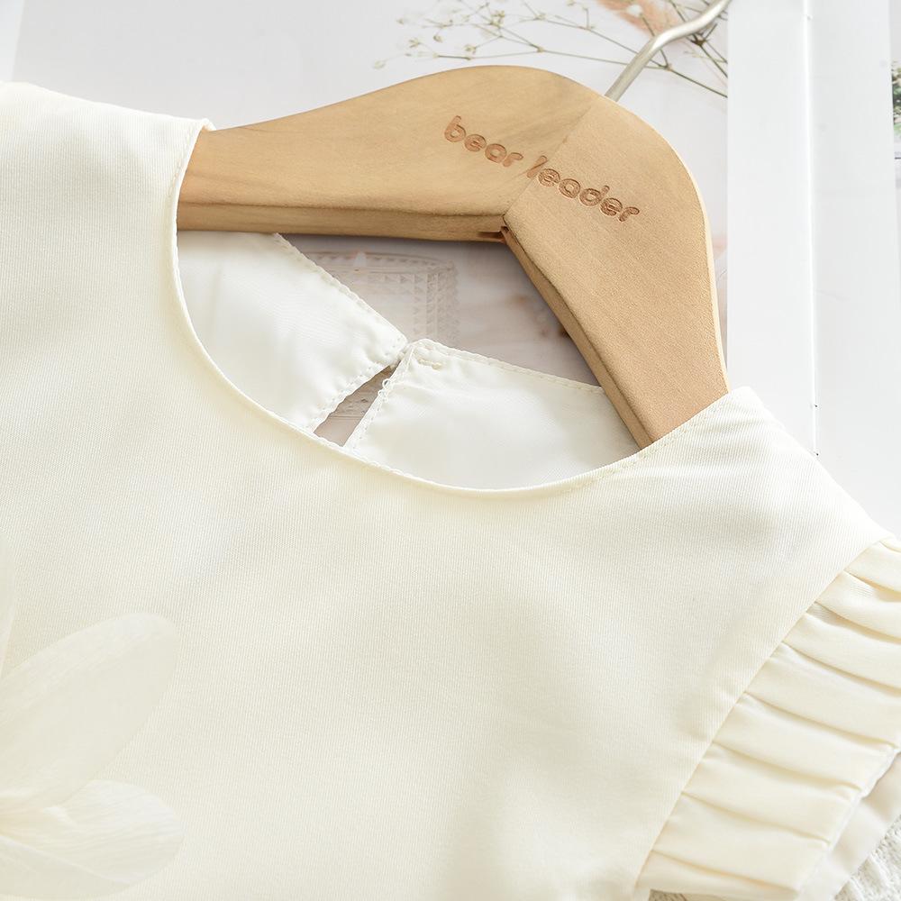 Девочковое платье Летнее Новое Без рукавов Высококачественное Ощущение Детская Одежда 3D Цветок Платье Принцессы Платье Для Девочки