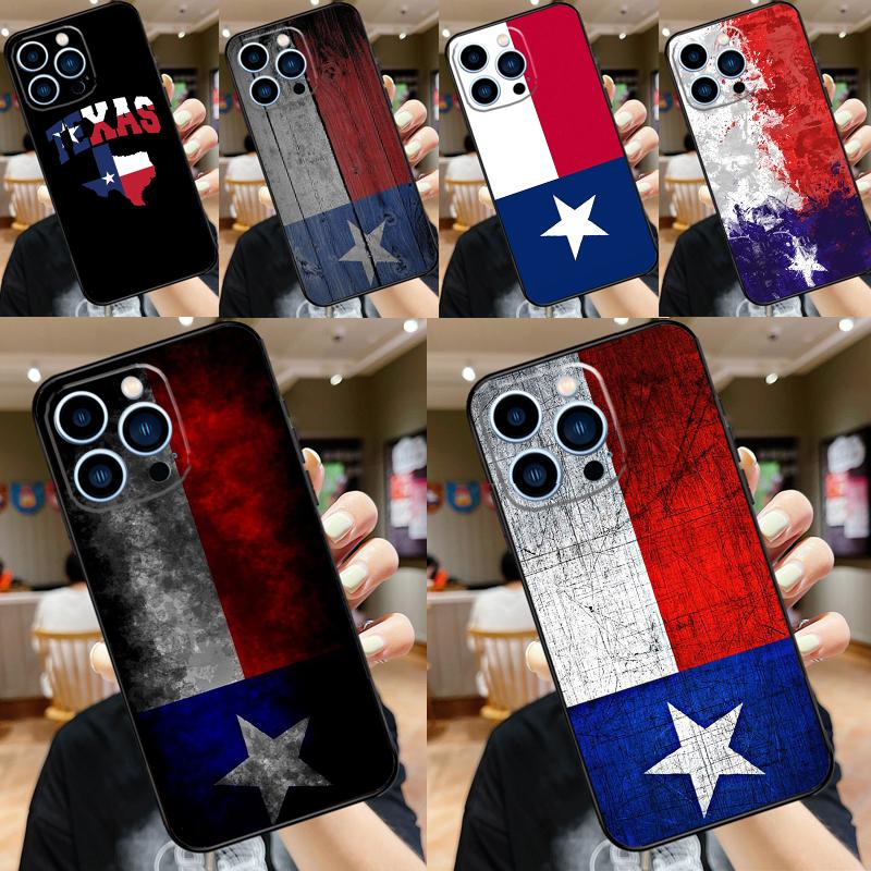 Texas Flag Phone Case For iPhone 17 Pro Max 14 11 15 16 Pro Max 13 12 mini 16 Plus 16e 17 Air Funda