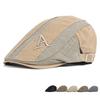 Новый мужской берет модная вышивка плоская кепка летний козырек для мужчин модные винтажные хлопковые повседневные береты регулируемые