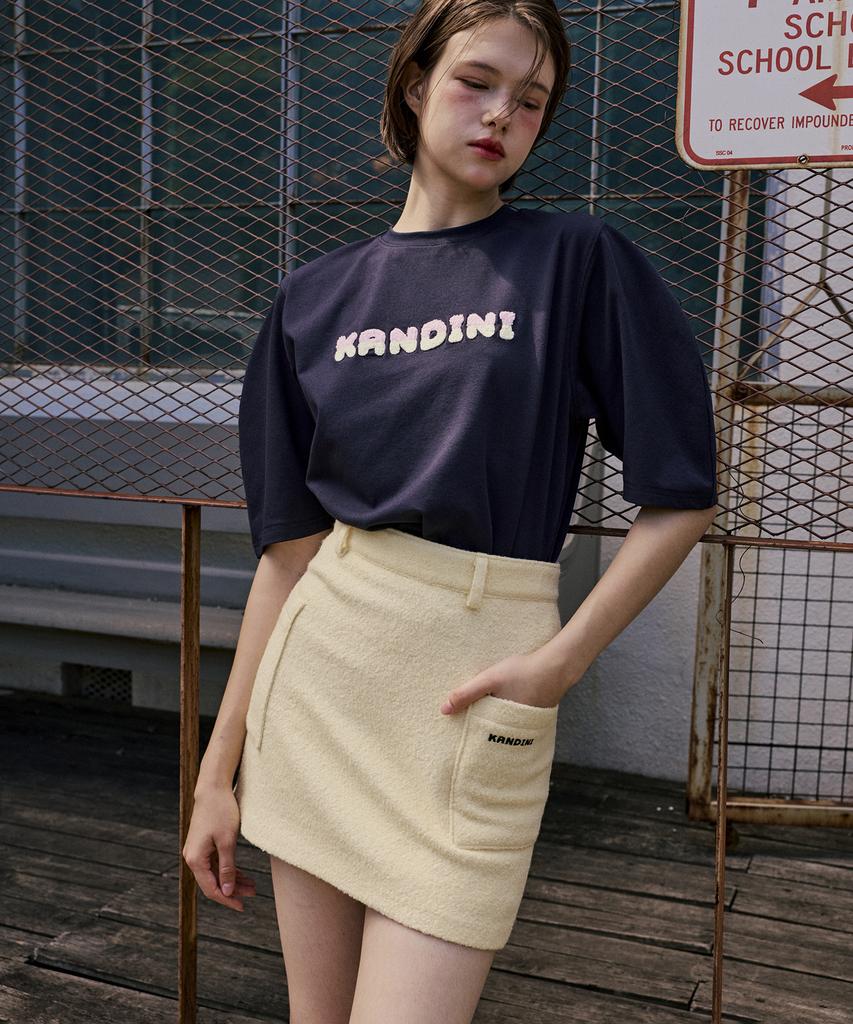 Candini Lemon Wool Touch Pocket Skirt