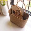 Seagrass Woven Basket Handmade Flower Basket Boho Beach Tote Storage Organizer for Home Decor Wedding Party DIY Craft