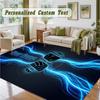 Crystal Velvet Square Rug Custom NameBIRMINGHAM CITY Pattern Non Slip Home Floor Decor Rug