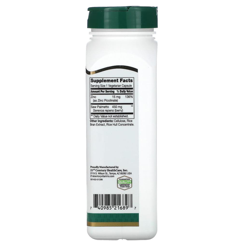 21st Century, Saw Palmetto, 450Mg, 200 Veggie Caps