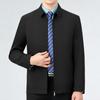 Шелк Mulberry весна и осень новый мужской повседневный пиджак пальто для среднего и пожилого возраста кадры административный бизнес большой размер папы топы