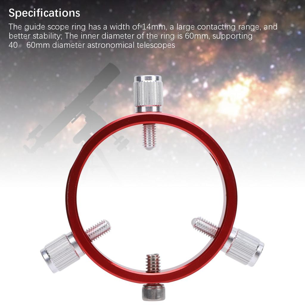 Металлический направляющий прицел с 6 отверстиями, 60 мм, цельнометаллическое направляющее кольцо с винтами 1/4 дюйма и M6 для 40–60 мм Astron