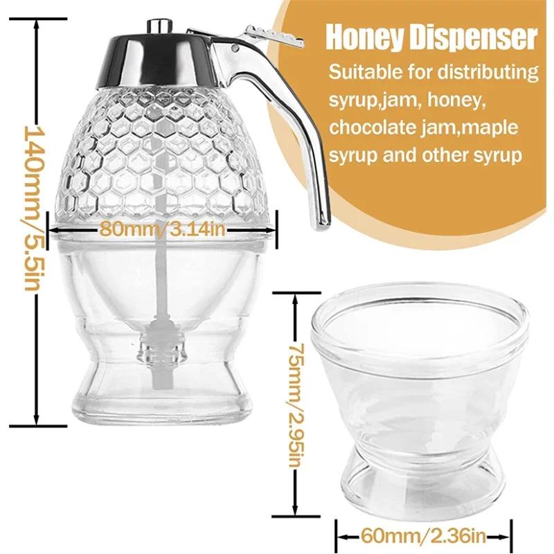 200ml Diamond Shaped Plastic Honey Dispenser Capacity Multifunctional Oil Bottle Vinegar and Sauce Dispensers Kitchen Tool