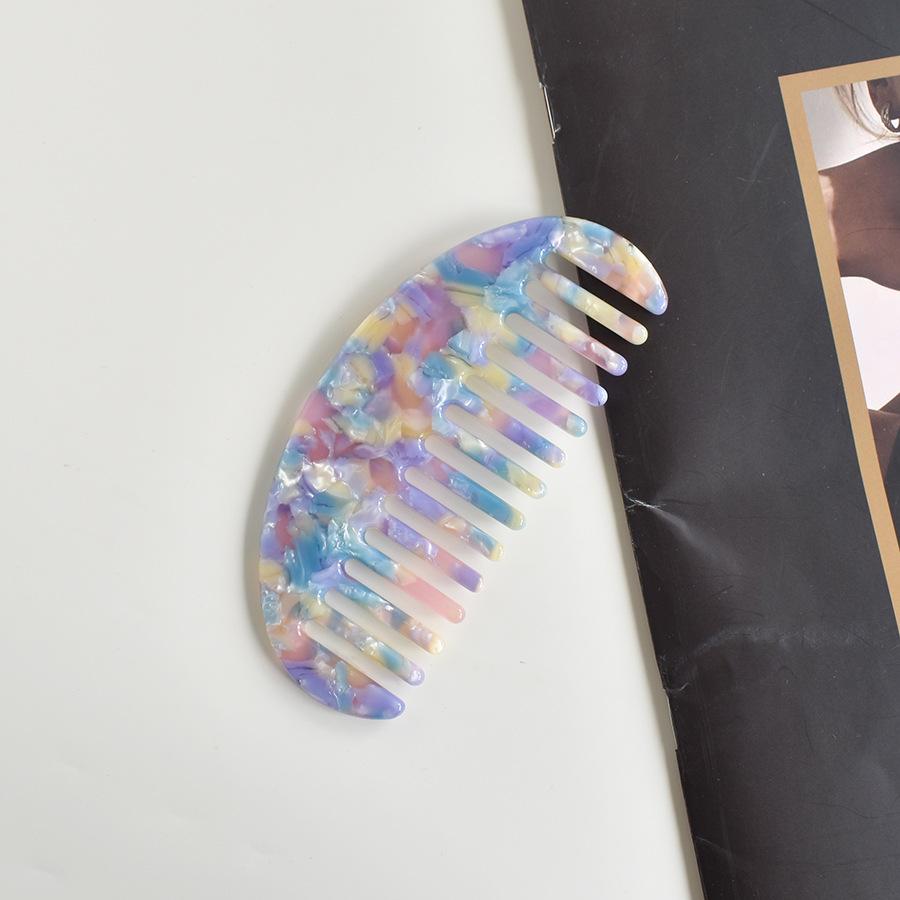 Popular Hair Combs In Europe and America, Hot-selling Acetic Acid Board Comb Anti-static Marble Pattern Hair Comb
