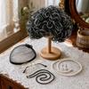Grandma Costume Accessories Set with Wig, Glasses with Chain, Hairnet, Necklace, Bracelet and Earrings