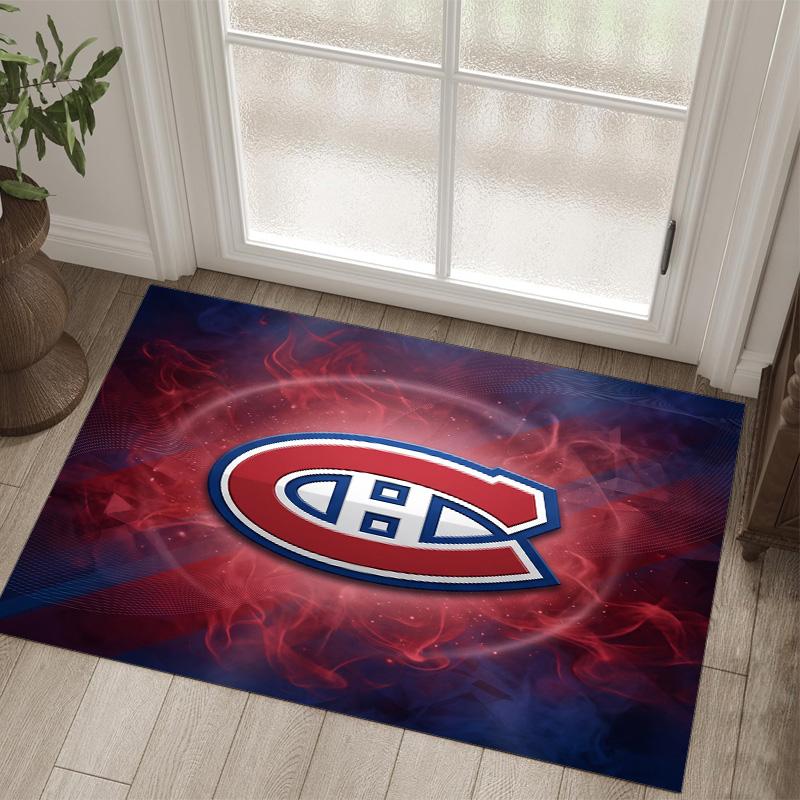 Дизайн Montreal Canadiens Кристальный Велюровый Ковер Уютный Не?Нескользящий ковер с принтом для спальни, гостиной, прихожей