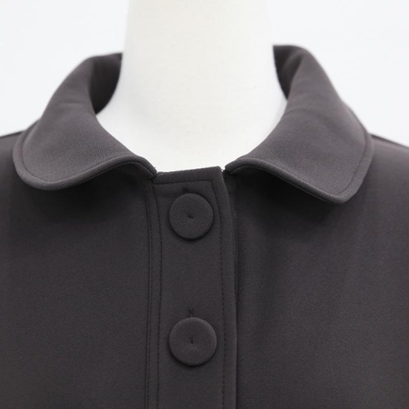 Shiz Madam Modern Big Button Collar Fleece Dress N2706