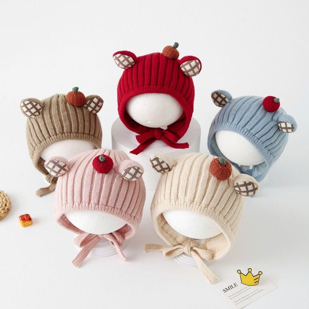Breathable Toddler's Plush Knitted Hat Cold-Resistant Kids Ear Protection Hat Winter Season