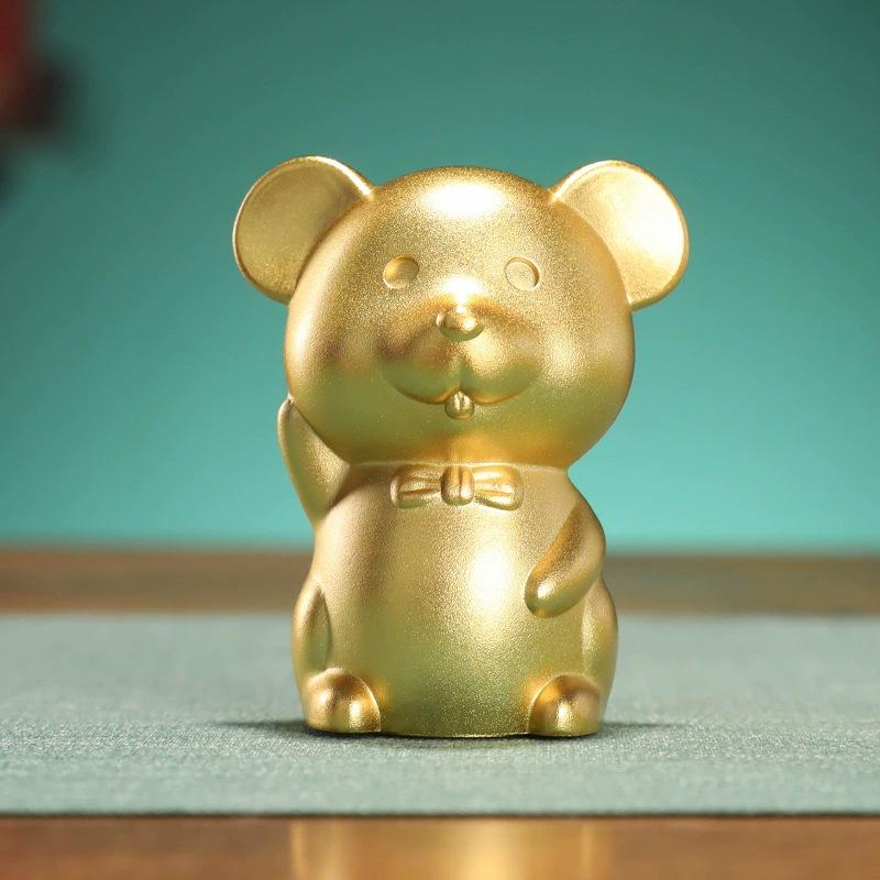 Набор латунных фигурок китайского зодиака: Крыса, Бык, Тигр, Кролик, Дракон, Змея, Лошадь, Овца, Обезьяна, Петух, Собака, Свинья